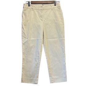 Cropped Tan Chino Pants‎ Womens Career Casual Everyday Comfort